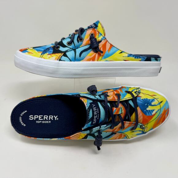 Sperry Top Sider Mule Canvas Slip On Cute Floral Womens 9M K.8.7 - Picture 5 of 13